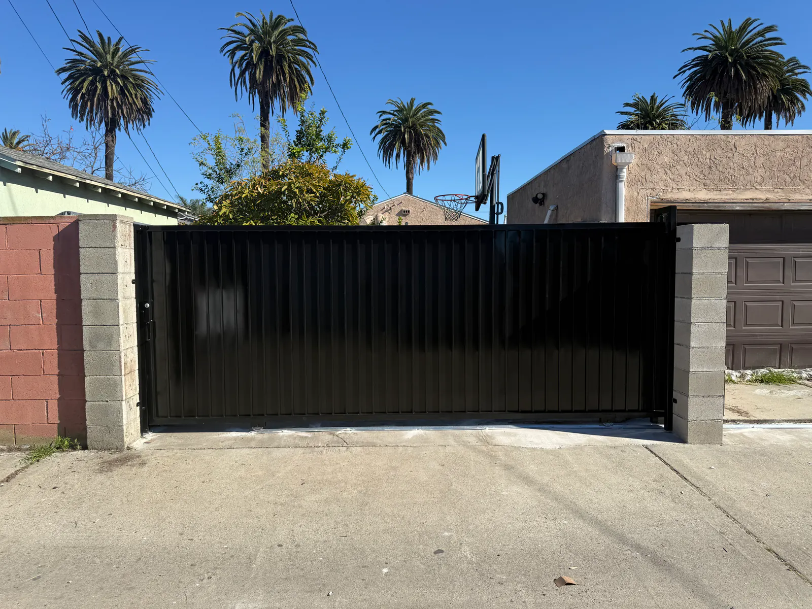 Minimalist Steel Driveway Gates