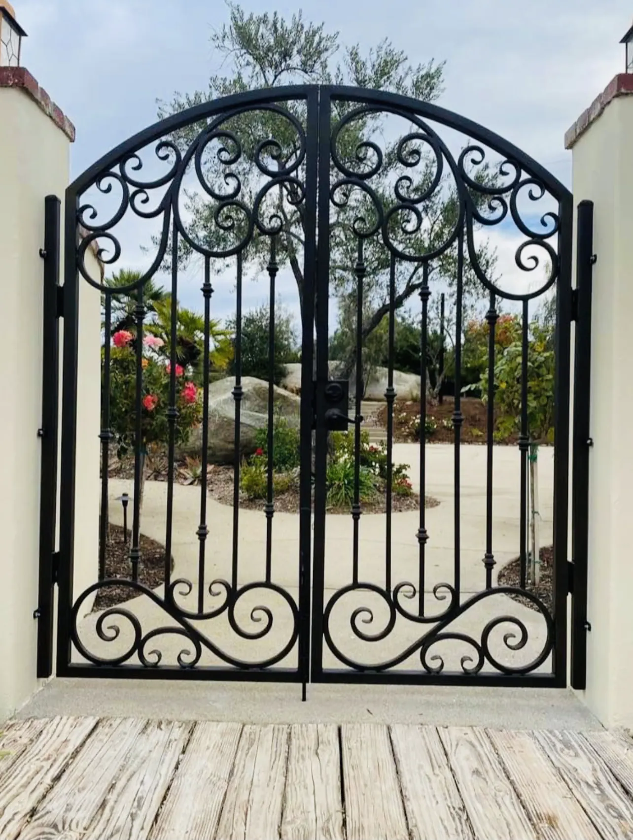 Ornate Wrought-Iron Entry Gates