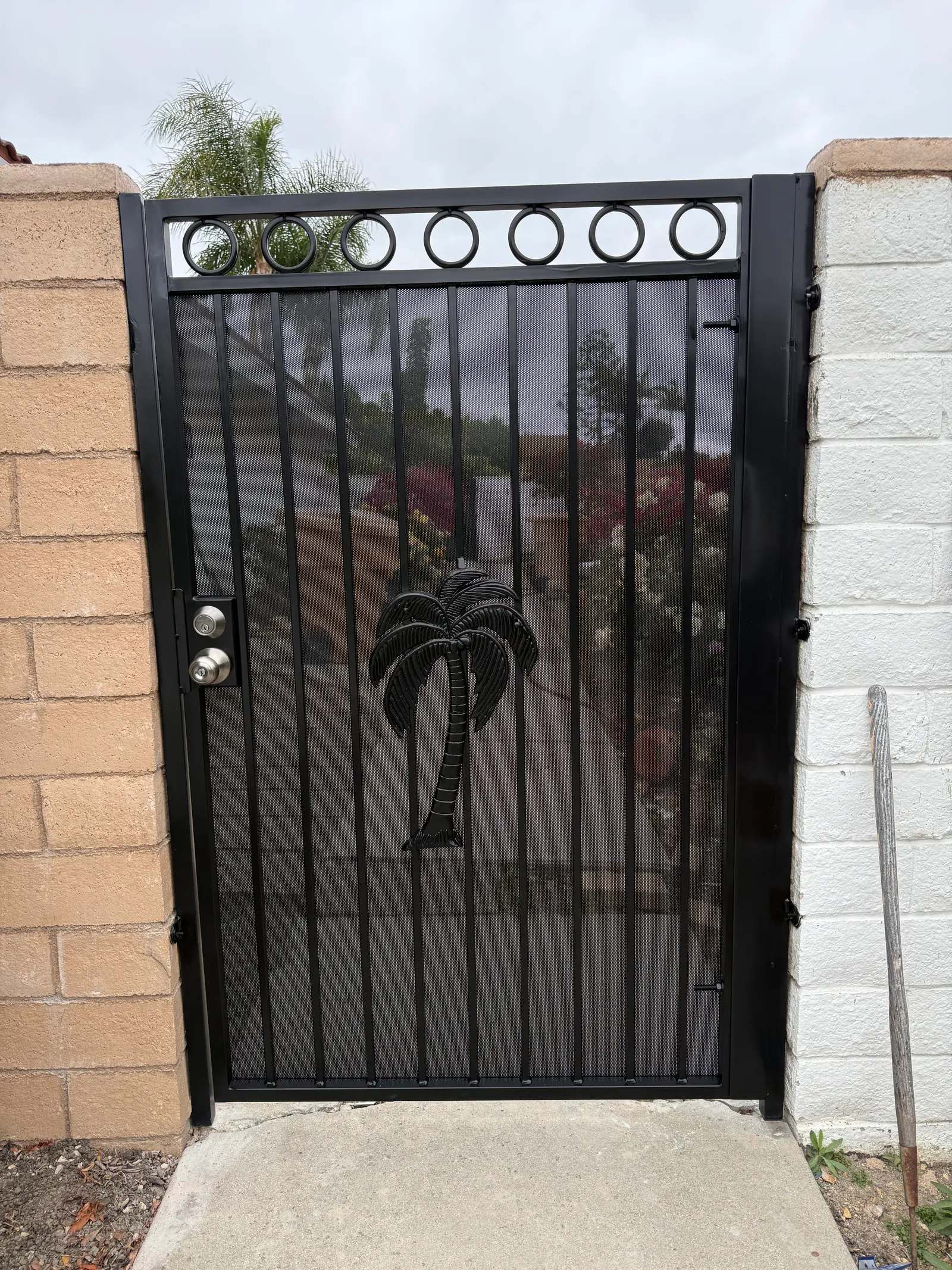 Minimalist Wrought-Iron Side Gates