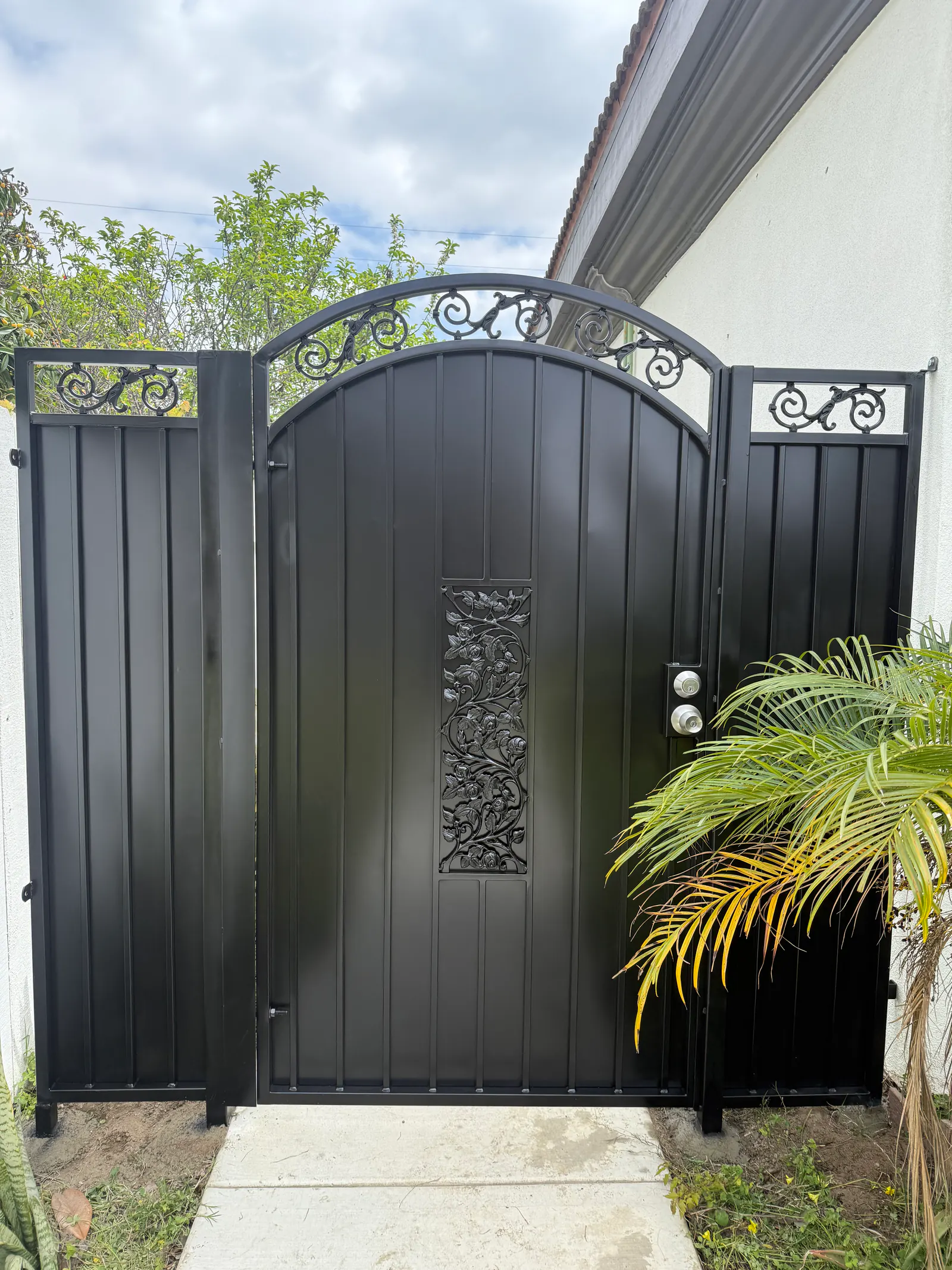 Traditional Wrought-Iron Side Gates