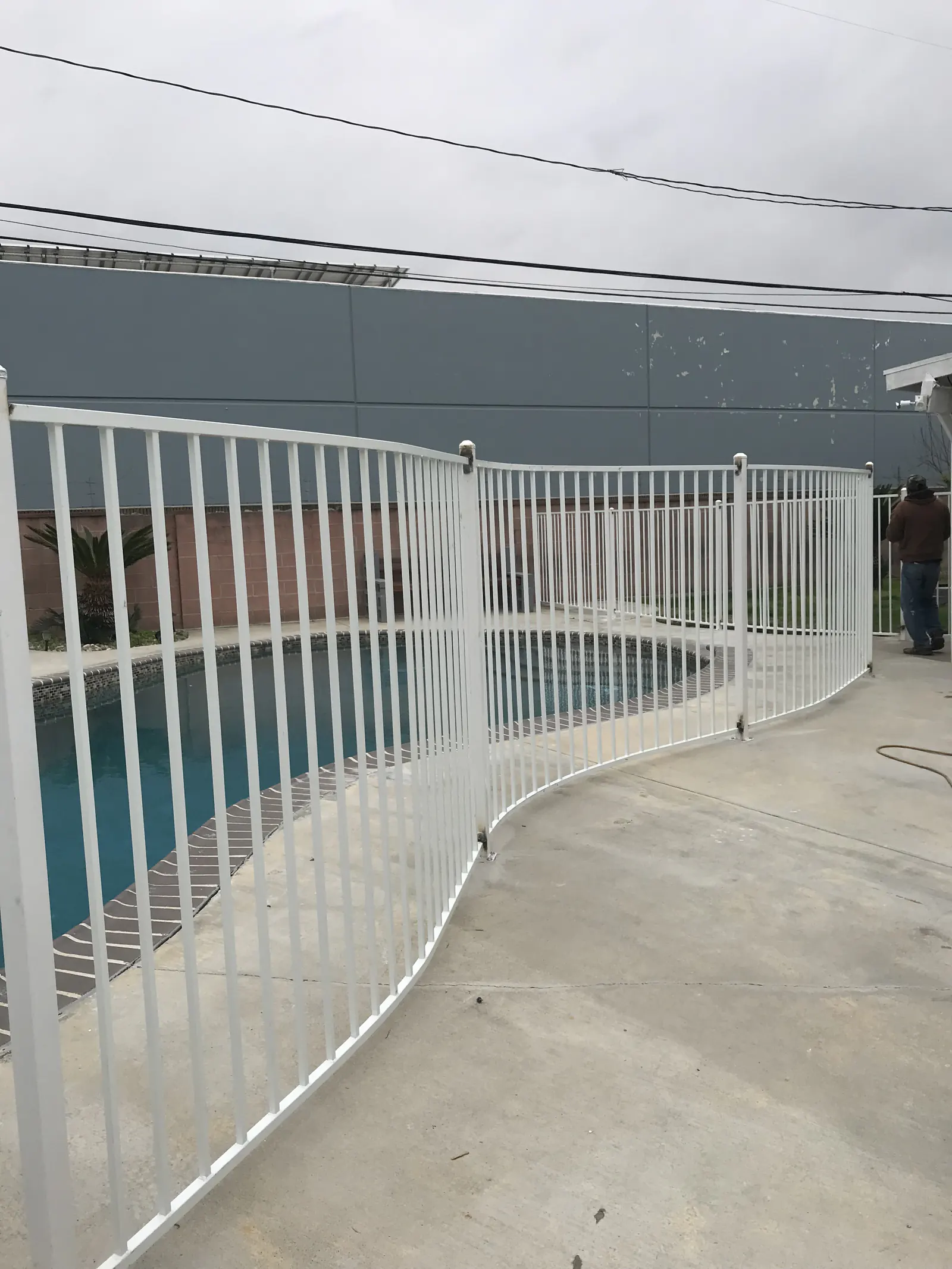 Minimalist Steel Pool Fencing